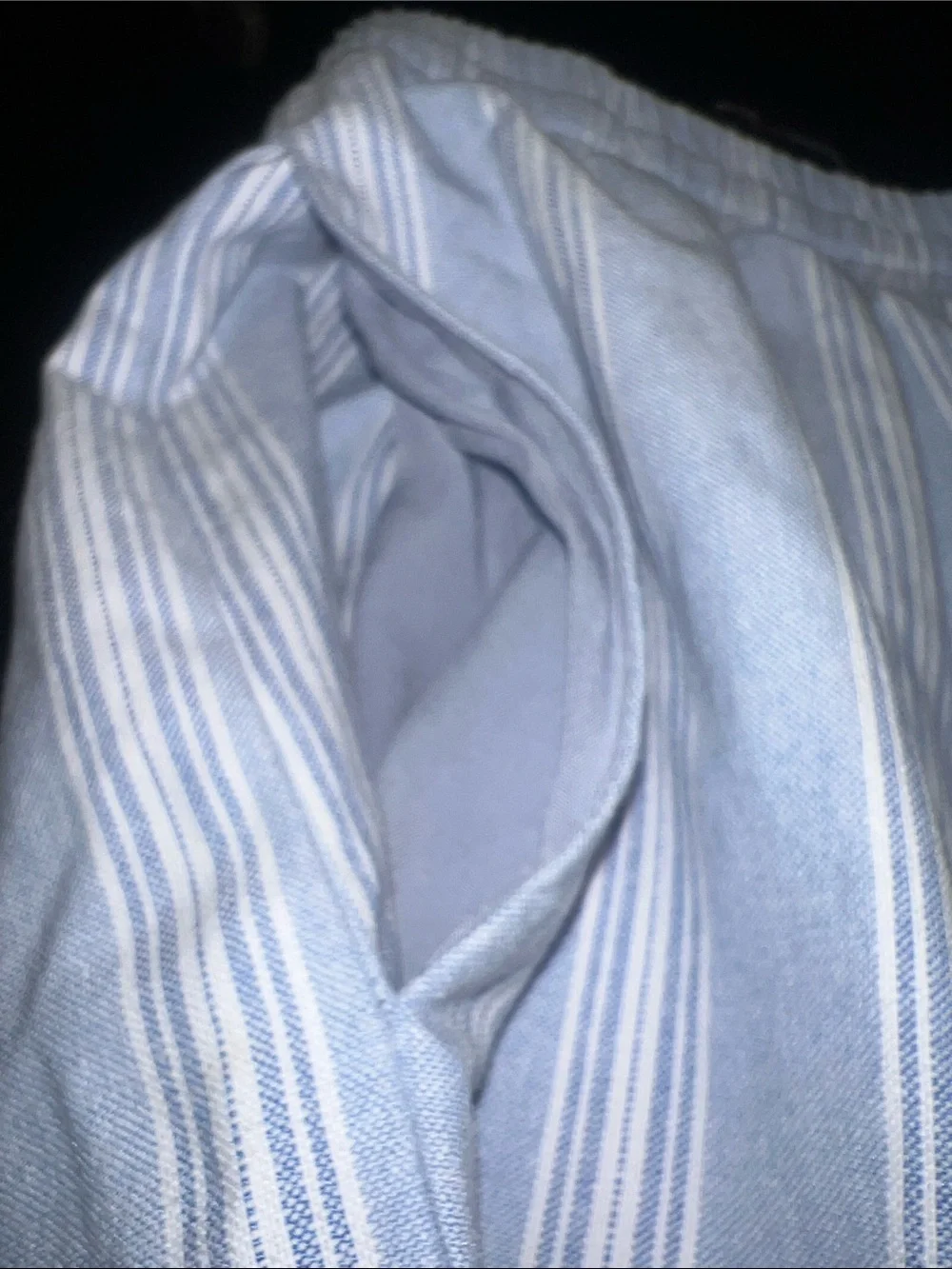 LIGHT BLUE STRIPED PAJAMA PANTS